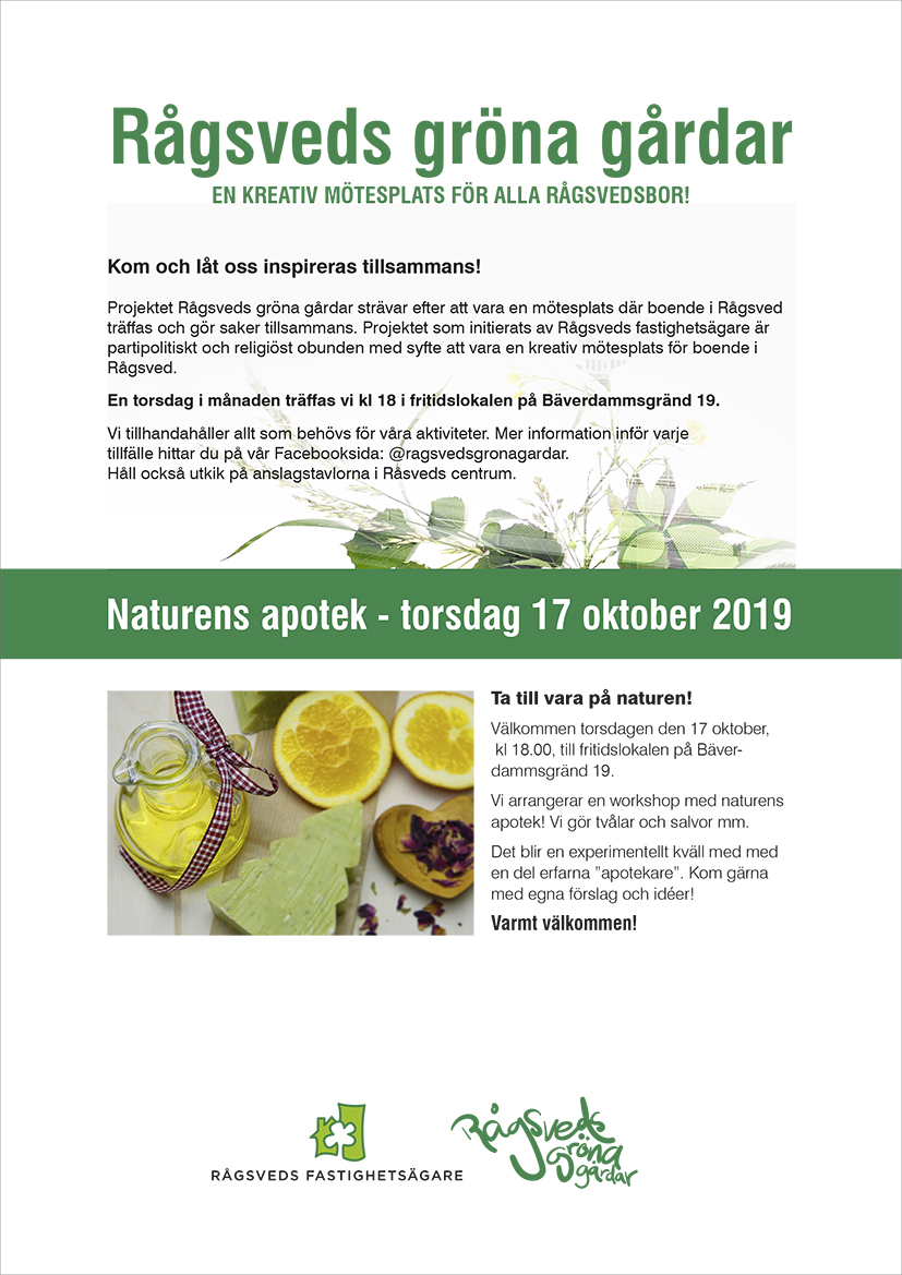 Naturens apotek - torsdag 17 oktober 2019