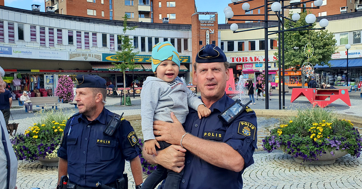 Kommunpoliserna Micke Sundberg och Peter Aasa.