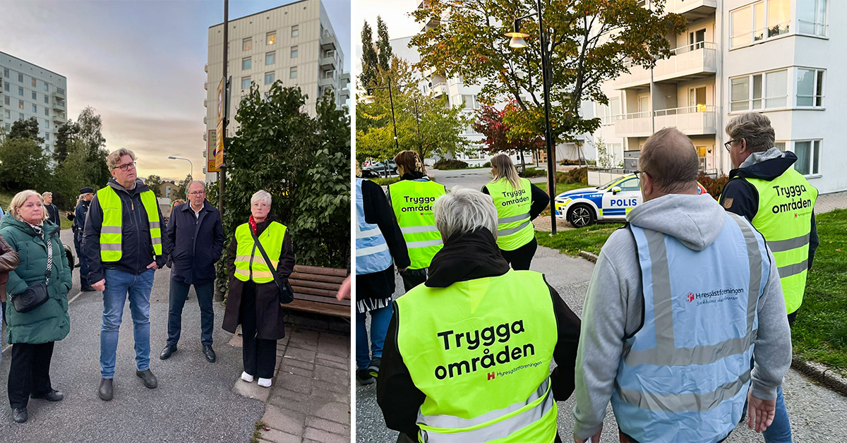 trygghetsvandring med justitieminister Gunnar Strömmer i Rågsved