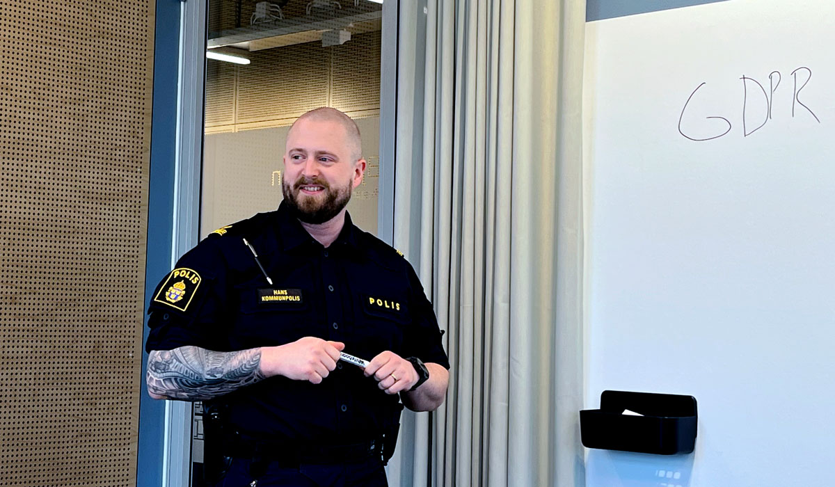 Polisinspektör Hans Hedberg vid Kommunpolisen i Skärholmen.