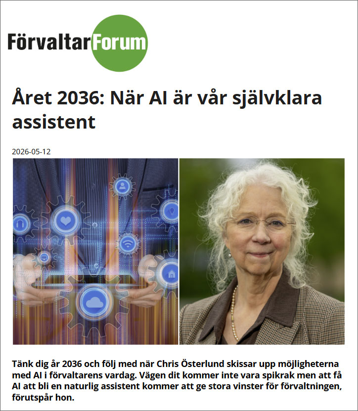 Chris Österlund i Förvaltarforum