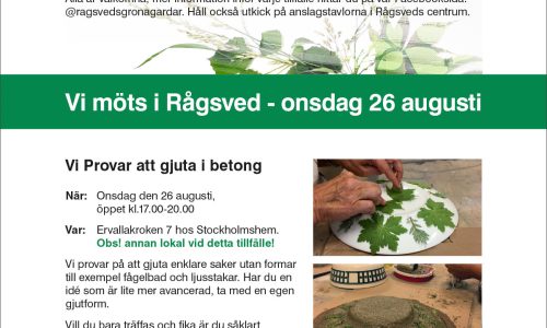 Inbjudan Gröna Gårdar 26 augusti 2026