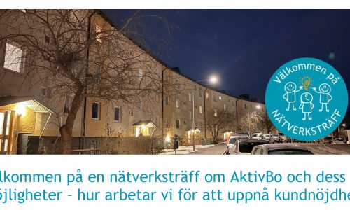 Välkommen på en nätverksträff om AktivBo och dess möjligheter